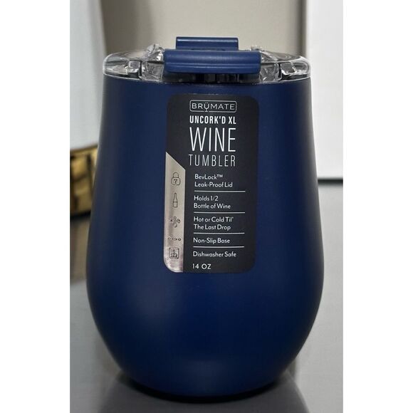 BRUMATE UNCORK'D XL 14oz WINE TUMBLER, MATTE NAVY - Picture 1 of 6